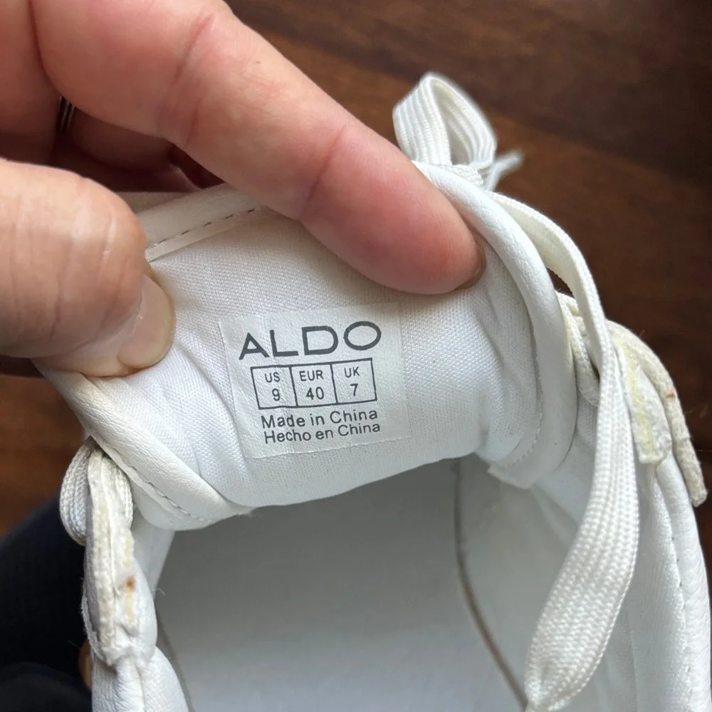 Aldo Women's White Leather Sneakers - Picture 10 of 10